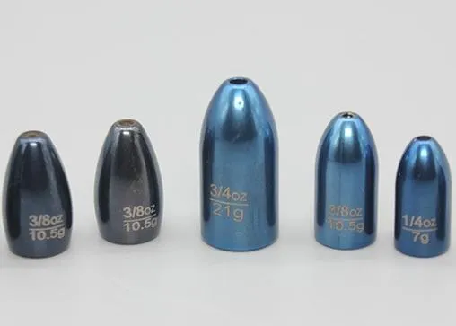Sinker di pesca in lega di tungsteno di livello militare: resistenza alla corrosione superiore e una durata di 10 anni rispetto alle platina di piombo